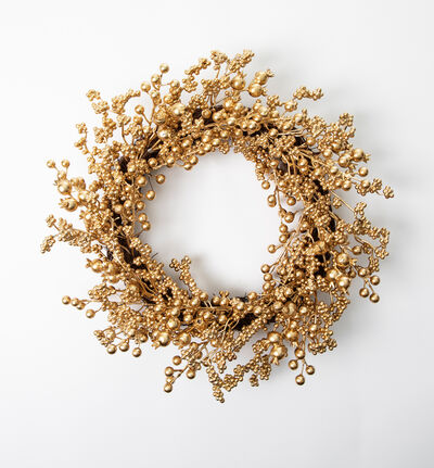 Krans med bær gull 45 cm Krans med bær gull 45 cm